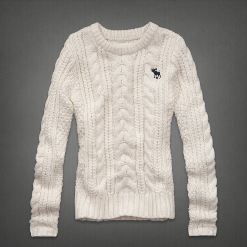 Abercrombie Fitch Mujeres Grueso De Cuello Redondo Jersey AF8333